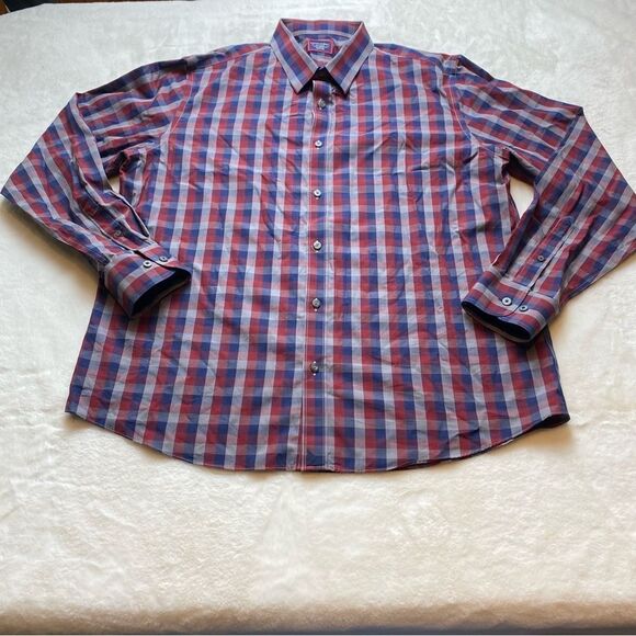 Untuckit Plaid Pomerol Button Down Shirt Size XXL Slim Fit - Picture 1 of 9